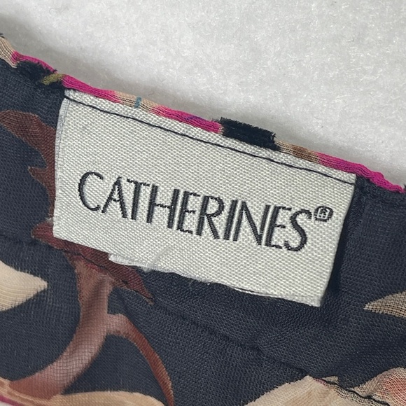 Catherines Black Burnout Velvet Floral Open Front Cardigan Kimono Sleeves 4X/5X - Picture 8 of 8